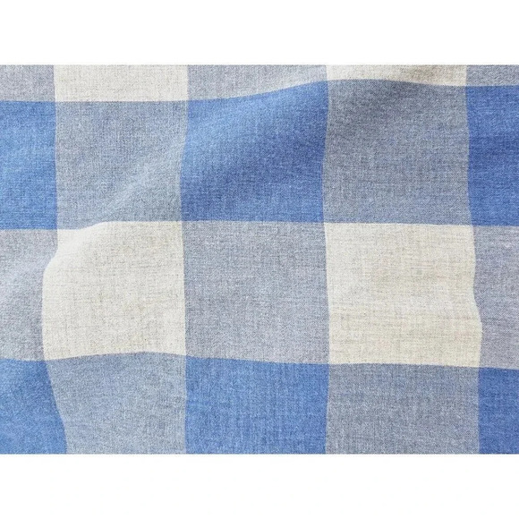 Untuckit Slim Fit Size XL Men's Gray Blue Large Check Long Sleeve Cotton Shirt - Picture 8 of 11